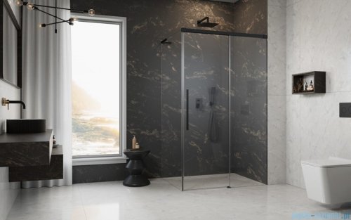 Radaway Idea 8 QL XL Black Kdj kabina 120x100cm prawa czarny mat/szkło przejrzyste 10560617-54-01R/10570572-01-01/10580100-01-01L