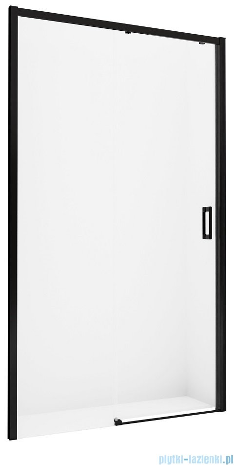 New Trendy Prime Black drzwi wnękowe pojedyncze 140x200 cm lewe przejrzyste D-0324A