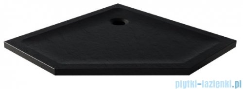 New Trendy Mild Stone brodzik akrylowy pięciokątny 80x80x4,5 cm czarny B-0581