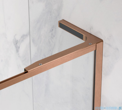Radaway Modo F SL Brushed Copper II kabina Walk-in 65x201,6cm prawa Szczotkowana Miedź szkło przejrzyste 10419065-93-01R