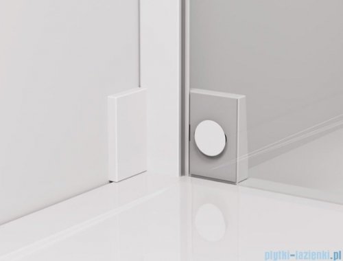 SanSwiss Cadura White Line drzwi wahadłowe 110cm jednoczęściowe prawe z polem stałym biały mat CA31CD1100907