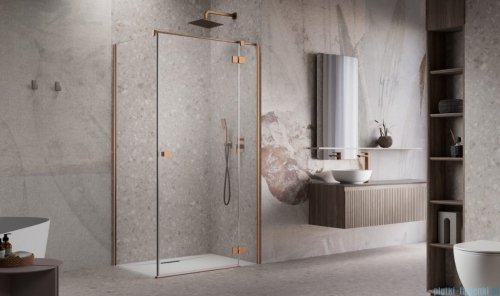 Radaway Essenza 8 Brushed Copper Kdj kabina 120x75cm prawa szczotkowana miedź 10480812-01-01R/10470337-93-01R/10113075-01-01