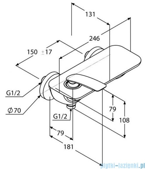 Kludi BALANCE jednouchwytowa bateria natryskowa chrom 527100575