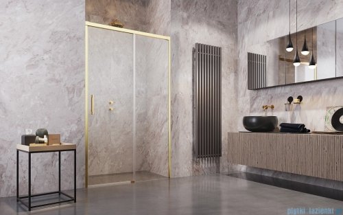 Radaway Idea Gold DWJ drzwi wnękowe 120cm prawe złoty połysk/szkło przejrzyste 387016-09-01R