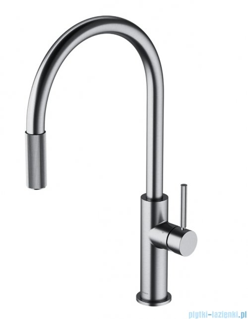 Omnires Switch bateria kuchenna z wyciąganą wylewką do podłączenia zestawu filtrującego nikiel szczotkowany SW9059NI