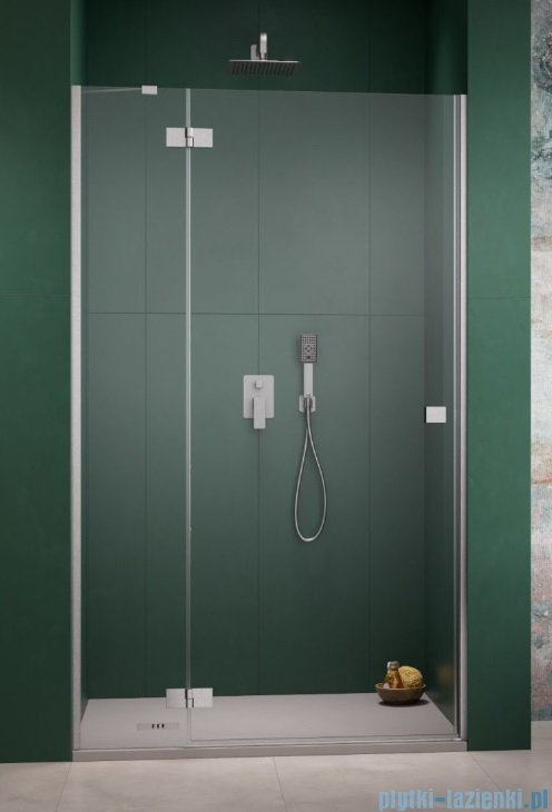 Radaway Essenza Brushed Nickel Dwj drzwi wnękowe 100cm lewe szczotkowany nikiel/szkło przejrzyste 1385014-91-01L
