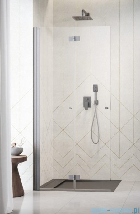 Radaway Nes 6 Brushed Nickel KDD B kabina walk-in 80cm lewa szczotkowany nikiel szkło przejrzyste 10024080-91-01L