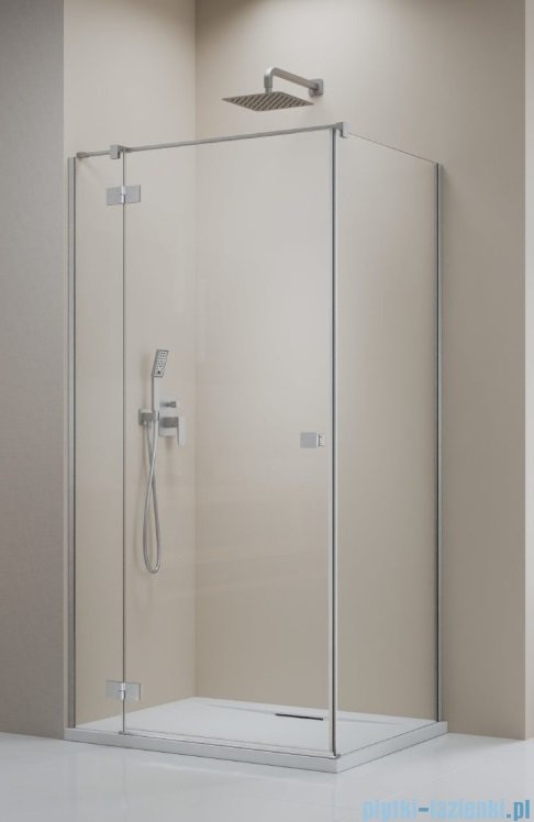 Radaway Essenza 8 Brushed Nickel Kdj kabina 90x75cm lewa szczotkowany nikiel 10480612-01-01L/10470237-91-01L/10113075-01-01