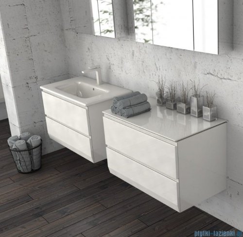 Oristo Brylant szafka podumywalkowa wisząca Ryflowana 120x25x45 ceglany mat OR36-SD1S-120-19R