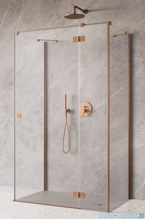 Radaway Essenza Brushed Copper Kdj+S kabina 90x120x90cm prawa szczotkowana miedź 1384050-01-01/1385024-93-01R/1384050-01-01