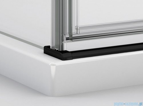 SanSwiss Annea Black Line drzwi prysznicowe prawe 90x200cm profile czarne AN1CD09000607