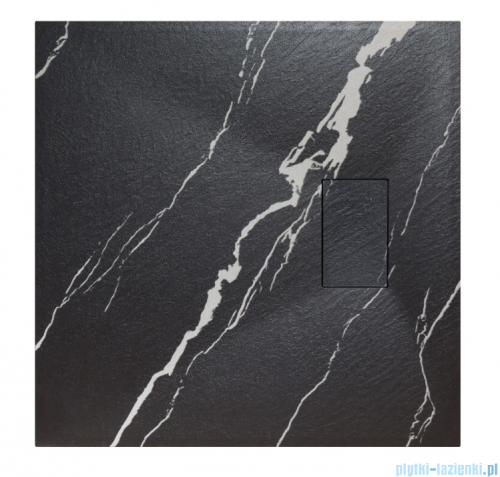 Besco Vexo Marble Black 90x90cm brodzik kwadratowy  VMB-90-90-K