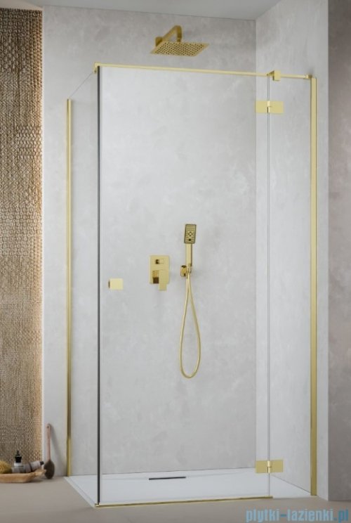 Radaway Essenza Kdj Gold kabina 90x110cm prawa szkło przejrzyste 1385044-09-01R/1384053-01-01