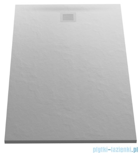 New Trendy Mori brodzik prostokątny z konglomeratu 140x90x3 cm szary B-0401