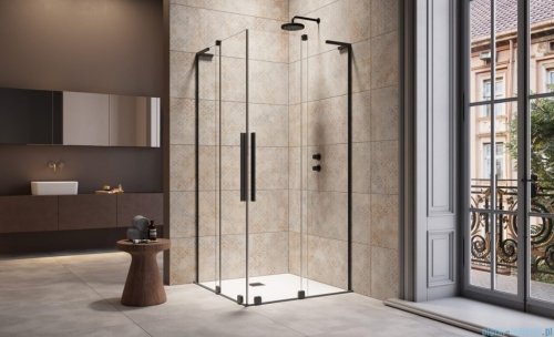 Radaway Furo SL Black KDD kabina 110x90cm czarny mat/szkło przejrzyste 10305110-54-01L/10305090-54-01R