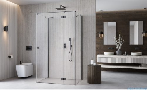 Radaway Essenza Brushed GunMetal Kdj+S kabina 75x90x75cm prawa szczotkowany grafit 1384049-01-01/1385020-92-01R/1384049-01-01