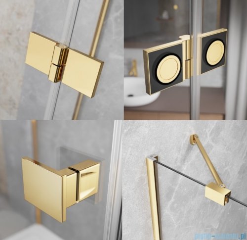 Radaway Essenza Gold Kdj+S kabina 70x110x70cm prawa złoty połysk szkło przejrzyste 1384048-01-01/1385023-09-01R/1384048-01-01