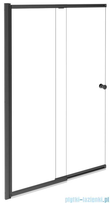 Besco Easy Slide Gun Metal Grafit szczotkowany parawan nawannowy przesuwny 100x150cm PESGM-2S