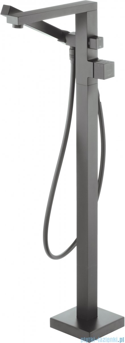 Deante BLUR Bateria wannowa wolnostojąca z zestawem prysznicowym titanium BQL_D17M