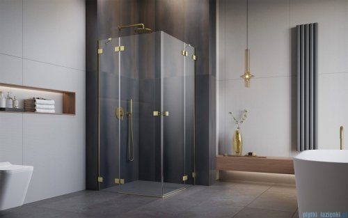 Radaway Essenza Pro Brushed Gold Kdd kabina 80x100cm szczotkowane złoto 10096080-99-01L/10096100-99-01R