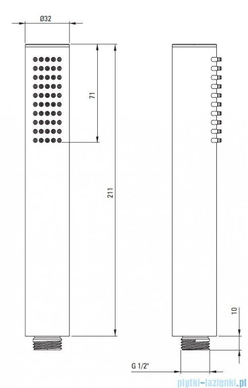 Deante SILIA Bateria prysznicowa z zestawem prysznicowym brąz szczotkowany BQS_C41M