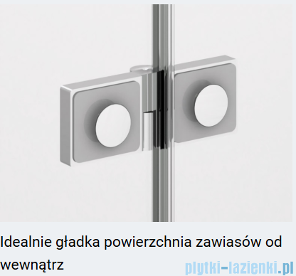 Ronal ANNEA AN13 Drzwi jednoczęściowe ze ścianką stałą w linii 110x200cm prawe nikiel szczotkowany AN13D11002507