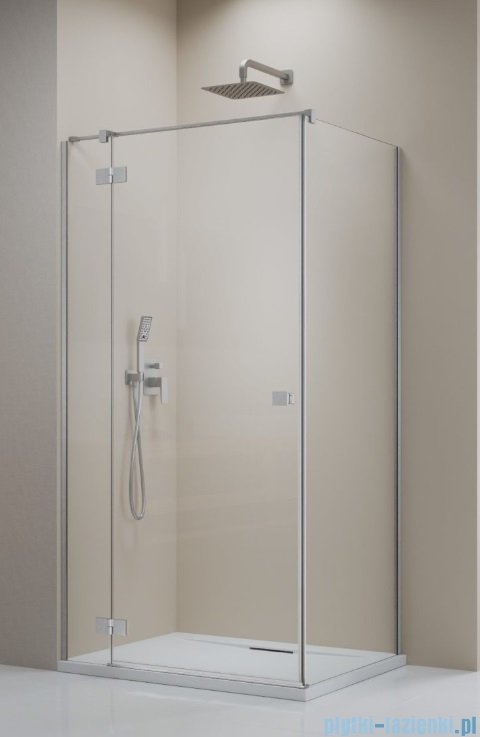 Radaway Essenza Kdj Brushed Nickel kabina 100x120cm lewa szczotkowany nikiel 1385040-91-01L/1384054-01-01