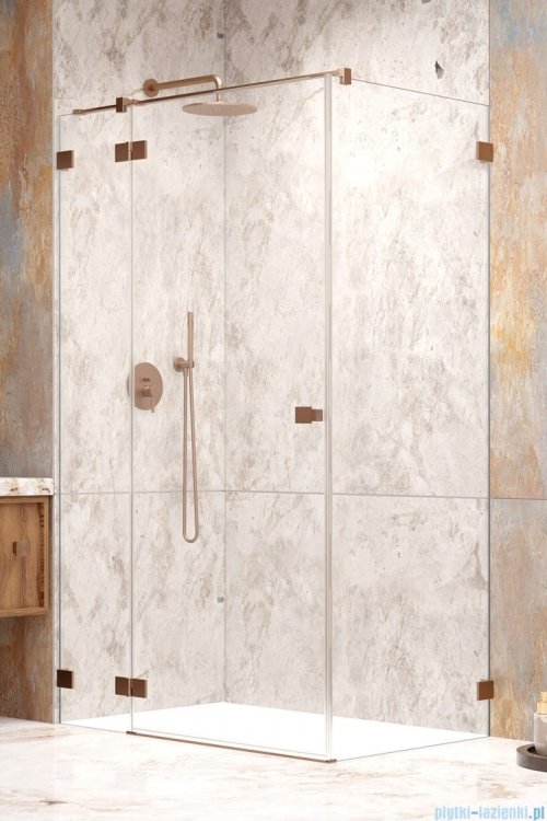 Radaway Essenza Pro Brushed Copper Kdj kabina 100x120cm lewa szczotkowana miedź 10097100-93-01L/10098120-01-01
