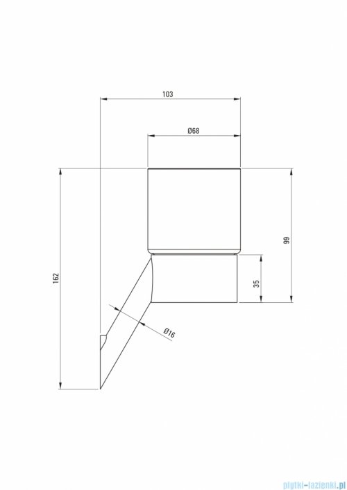 Deante SILIA Kubek ścienny złoty ADI_Z911