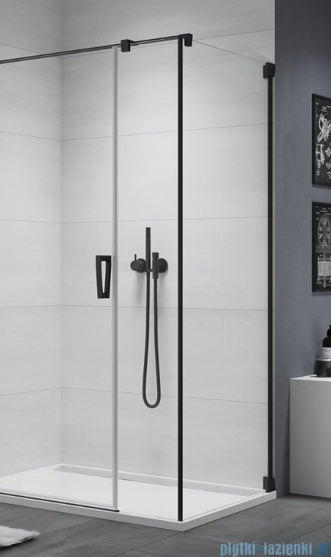 SanSwiss Cadura Black Line ścianka boczna Cat5 120x200cm profile czarny mat CAT51200607
