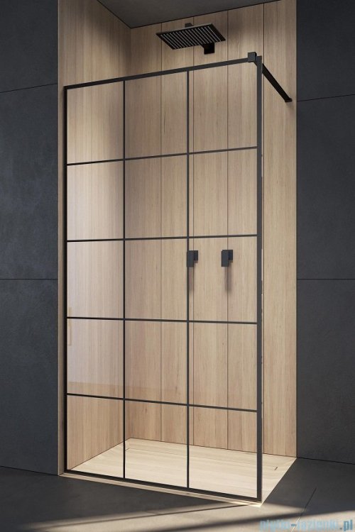 Radaway Modo New Black II 50x200 Factory kabina Walk-in 389054-54-55, industrialny, loft