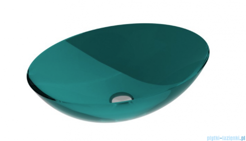 Besco Anya Ocean Breeze + syfon chrom umywalka nablatowa 50x35x15cm #UMA-50-OBC