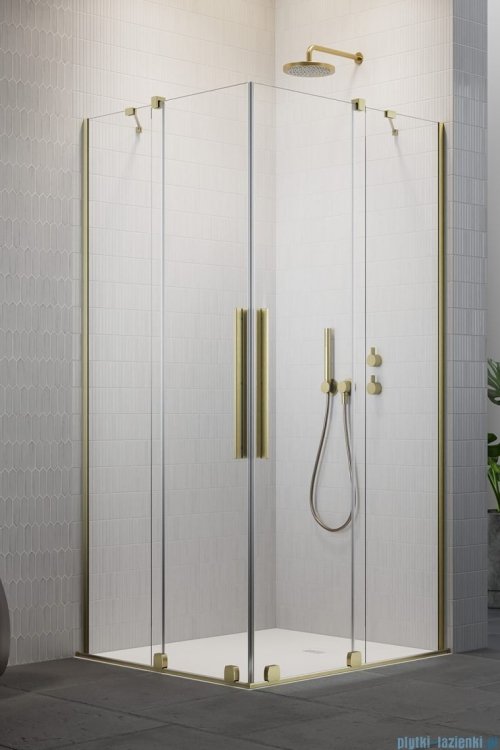 Radaway Furo Brushed Gold KDD kabina 100x80cm szczotkowane złoto 10105100-99-01L/10105080-99-01R