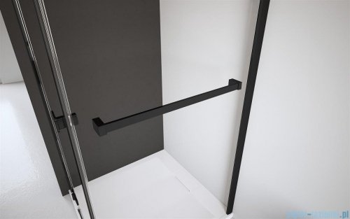Radaway Modo New Black IV kabina Walk-in 130x100  czarny mat/szkło przejrzyste 389634-54-01/389104-54-01