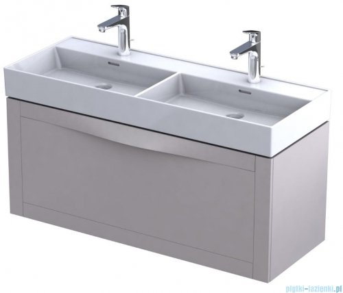 Oristo Skagen szafka z umywalką wisząca 119x50x45 piaskowy mat OR49-SD1S-120-10/UME-BD-120-91-D