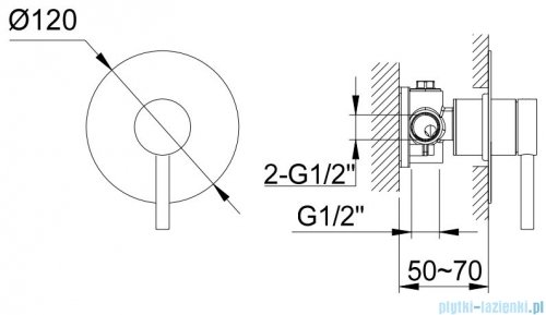 Kohlman Axel zestaw prysznicowy z deszczownicą 30 cm chrom QW220AR30