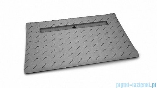 Radaway prostokątny brodzik podpłytkowy z odpływem liniowym Quadro na dłuższym boku 159x89cm 5DLA1609A,5R115Q,5SL1