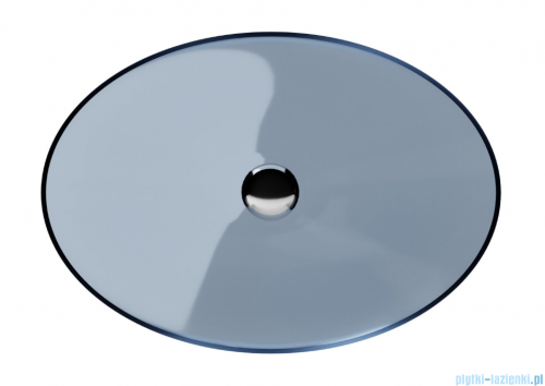 Besco Anya Blue Wave + maskownica czarny matt umywalka nablatowa 50x35x15cm #UMA-50-BWB