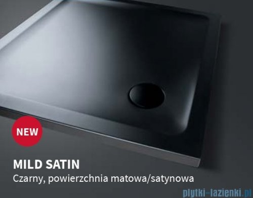 New Trendy Mild Satin Black Brodzik akrylowy prostokątny 100x70x4,5 cm czarny mat B-0671