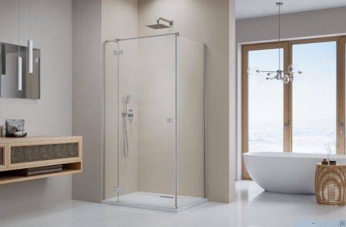 Radaway Essenza 8 Brushed Nickel Kdj kabina 80x75cm lewa szczotkowany nikiel 10480512-01-01L/10470237-91-01L/10113075-01-01