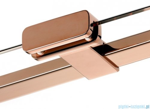 New Trendy Eventa Copper Shine kabina walk-in 70x140x200 cm z dodatkową ścianką przejrzyste miedź połysk EXK-6545/EXK-6558