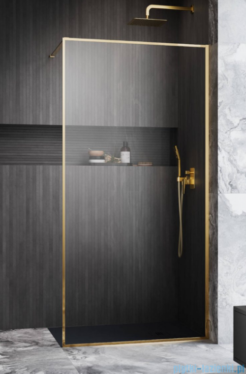 Radaway Modo F II Gold kabina Walk-in 70x201cm Złoty połysk szkło przejrzyste 10409074-09-01