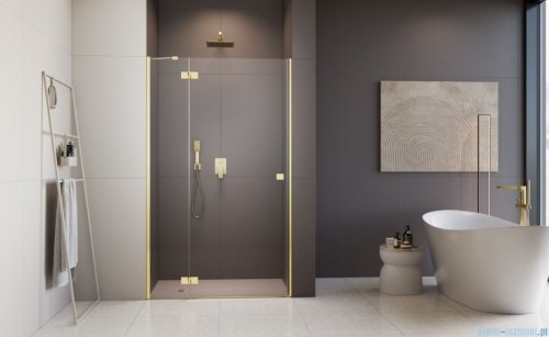 Radaway Essenza 8 Gold Dwj drzwi wnękowe 130cm lewe złoty połysk/szkło przejrzyste 10480812-01-01L/10460437-09-01L