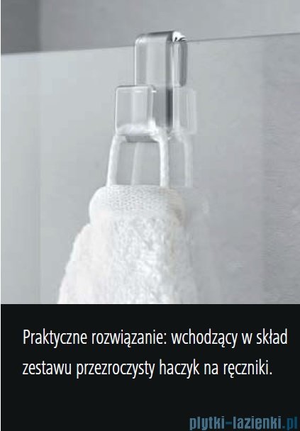 Kermi Nica drzwi przesuwne 2-częściowe z polem stałym lewe 120 cm NID2L12020VPK