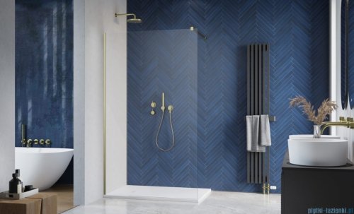 Radaway Modo X Brushed Gold II kabina Walk-in 100x200 złoty szczotkowany/przejrzyste 10mm 389304-99-01