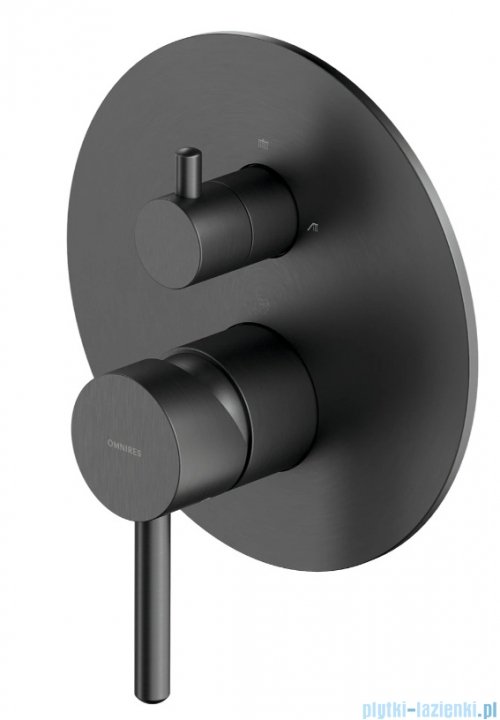 Omnires Y element natynkowy baterii prysznicowej 2-wyjściowej grafit szczotkowany Y1247ROGR