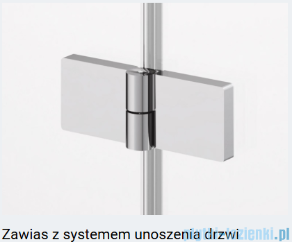 Ronal ANNEA AN13 Drzwi jednoczęściowe ze ścianką stałą w linii 100x200cm prawe nikiel szczotkowany AN13D10002507