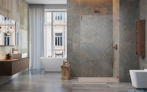 Radaway Essenza Pro Brushed Copper 120x200 kabina Walk-in szczotkowana miedź 10103120-93-01