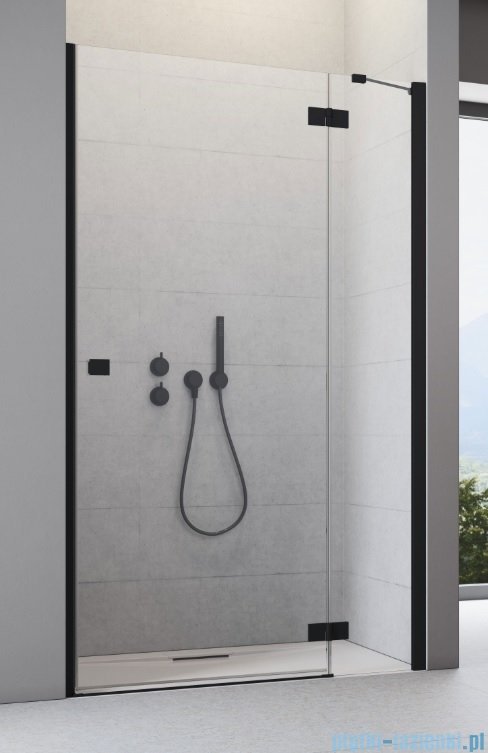Radaway Essenza New Black Dwj drzwi wnękowe 100cm prawe szkło przejrzyste