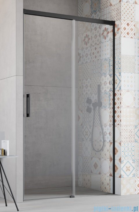 Radaway Idea Black Dwj drzwi wnękowe 135cm prawe czarny mat/szkło przejrzyste 387024-54-01R